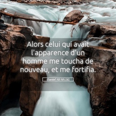 Picture 05 - Daniel 10:18 LSG - Alors celui qui avait l'apparence d'un homme me - Bible Verse Picture
