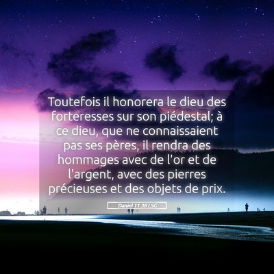 Picture 05 - Daniel 11:38 LSG - Toutefois il honorera le dieu des forteresses sur - Bible Verse Picture