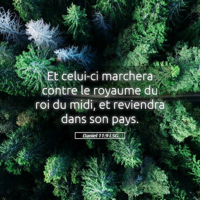 Picture 05 - Daniel 11:9 LSG - Et celui-ci marchera contre le royaume du roi du - Bible Verse Picture