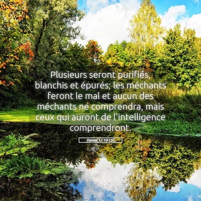 Picture 05 - Daniel 12:10 LSG - Plusieurs seront purifiés, blanchis et épurés; - Bible Verse Picture