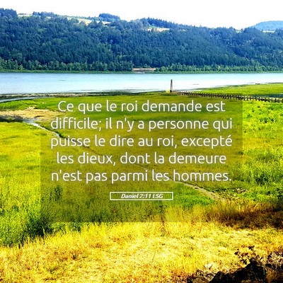 Picture 05 - Daniel 2:11 LSG - Ce que le roi demande est difficile; il n'y a - Bible Verse Picture