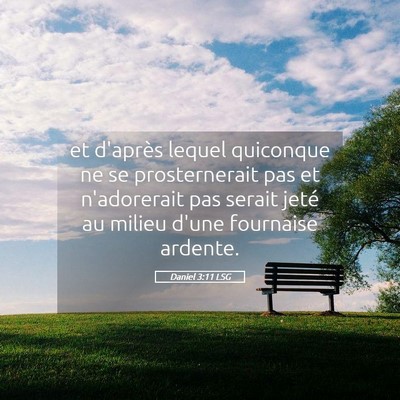 Picture 05 - Daniel 3:11 LSG - et d'après lequel quiconque ne se prosternerait - Bible Verse Picture