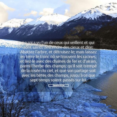 Picture 05 - Daniel 4:23 LSG - Le roi a vu l'un de ceux qui veillent et qui sont - Bible Verse Picture