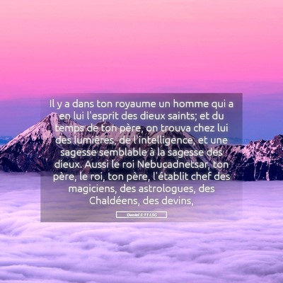 Picture 05 - Daniel 5:11 LSG - Il y a dans ton royaume un homme qui a en lui - Bible Verse Picture
