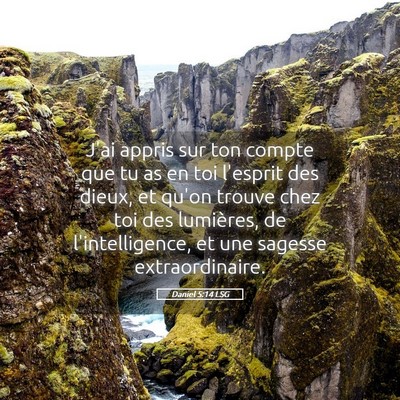 Picture 05 - Daniel 5:14 LSG - J'ai appris sur ton compte que tu as en toi - Bible Verse Picture