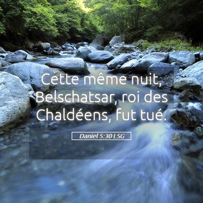 Picture 05 - Daniel 5:30 LSG - Cette même nuit, Belschatsar, roi des - Bible Verse Picture