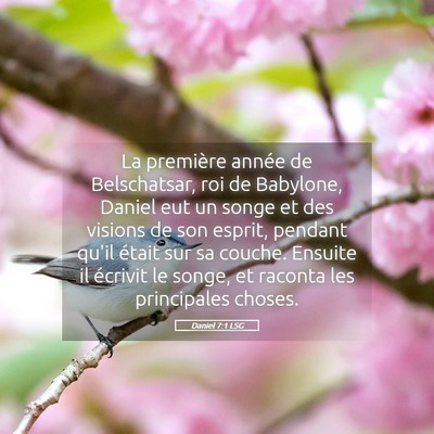 Picture 05 - Daniel 7:1 LSG - La première année de Belschatsar, roi de - Bible Verse Picture