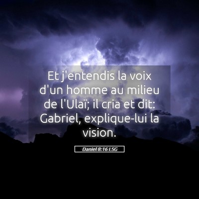 Picture 05 - Daniel 8:16 LSG - Et j'entendis la voix d'un homme au milieu de - Bible Verse Picture