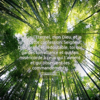 Picture 05 - Daniel 9:4 LSG - Je priai l'Eternel, mon Dieu, et je lui fis cette - Bible Verse Picture