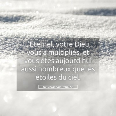 Picture 05 - Deutéronome 1:10 LSG - L'Eternel, votre Dieu, vous a multipliés, et - Bible Verse Picture