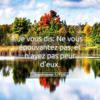 Picture 05 - Deutéronome 1:29 LSG - Je vous dis: Ne vous épouvantez pas, et n'ayez - Bible Verse Picture