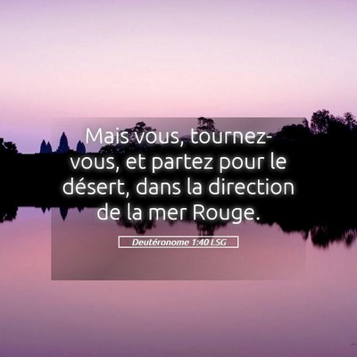 Picture 05 - Deutéronome 1:40 LSG - Mais vous, tournez-vous, et partez pour le - Bible Verse Picture