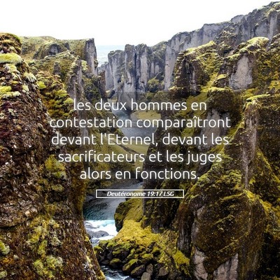 Picture 05 - Deutéronome 19:17 LSG - les deux hommes en contestation comparaîtront - Bible Verse Picture