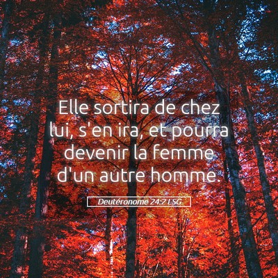 Picture 05 - Deutéronome 24:2 LSG - Elle sortira de chez lui, s'en ira, et pourra - Bible Verse Picture