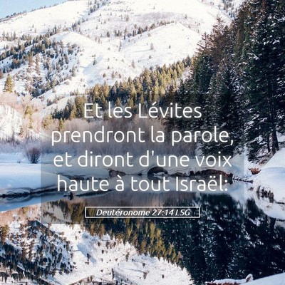 Picture 05 - Deutéronome 27:14 LSG - Et les Lévites prendront la parole, et diront - Bible Verse Picture