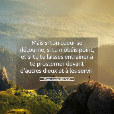 Picture 05 - Deutéronome 30:17 LSG - Mais si ton coeur se détourne, si tu n'obéis - Bible Verse Picture