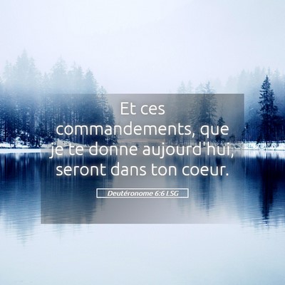 Picture 05 - Deutéronome 6:6 LSG - Et ces commandements, que je te donne - Bible Verse Picture