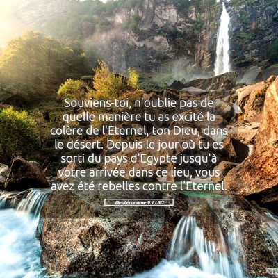 Picture 05 - Deutéronome 9:7 LSG - Souviens-toi, n'oublie pas de quelle manière tu - Bible Verse Picture