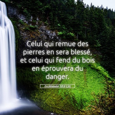 Picture 05 - Ecclésiaste 10:9 LSG - Celui qui remue des pierres en sera blessé, et - Bible Verse Picture