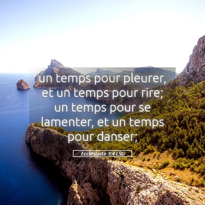Picture 05 - Ecclésiaste 3:4 LSG - un temps pour pleurer, et un temps pour rire; un - Bible Verse Picture