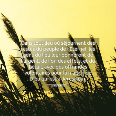 Picture 05 - Esdras 1:4 LSG - Dans tout lieu où séjournent des restes du - Bible Verse Picture