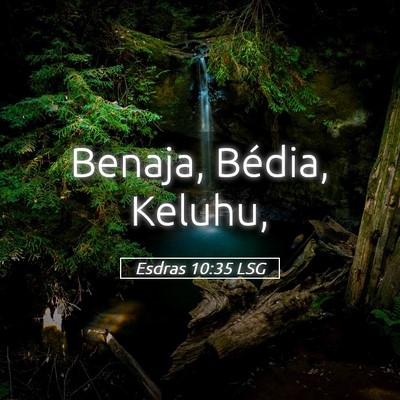 Picture 05 - Esdras 10:35 LSG - Benaja, Bédia, - Bible Verse Picture