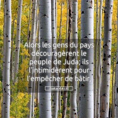 Picture 05 - Esdras 4:4 LSG - Alors les gens du pays découragèrent le peuple - Bible Verse Picture