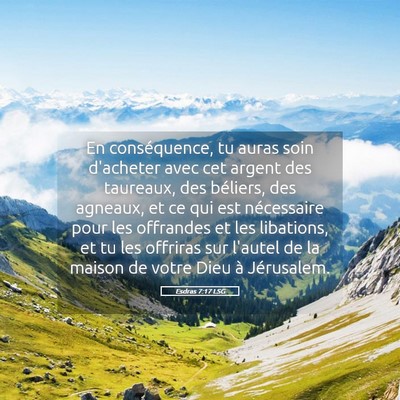 Picture 05 - Esdras 7:17 LSG - En conséquence, tu auras soin d'acheter avec cet - Bible Verse Picture