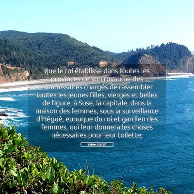 Picture 05 - Esther 2:3 LSG - que le roi établisse dans toutes les provinces - Bible Verse Picture