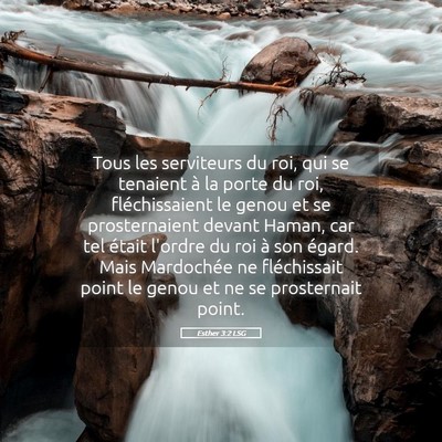 Picture 05 - Esther 3:2 LSG - Tous les serviteurs du roi, qui se tenaient à la - Bible Verse Picture