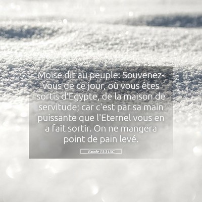 Picture 05 - Exode 13:3 LSG - Moïse dit au peuple: Souvenez-vous de ce jour, - Bible Verse Picture