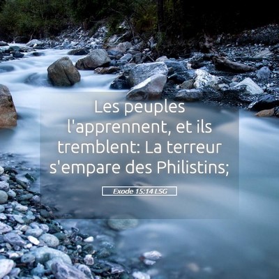 Picture 05 - Exode 15:14 LSG - Les peuples l'apprennent, et ils tremblent: La - Bible Verse Picture