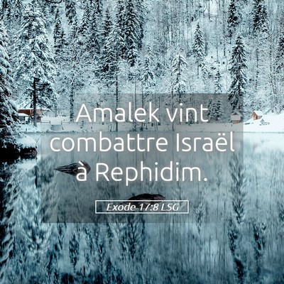Picture 05 - Exode 17:8 LSG - Amalek vint combattre Israël à - Bible Verse Picture