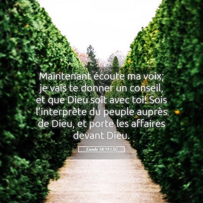 Picture 05 - Exode 18:19 LSG - Maintenant écoute ma voix; je vais te donner un - Bible Verse Picture