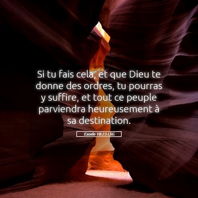 Picture 05 - Exode 18:23 LSG - Si tu fais cela, et que Dieu te donne des ordres, - Bible Verse Picture
