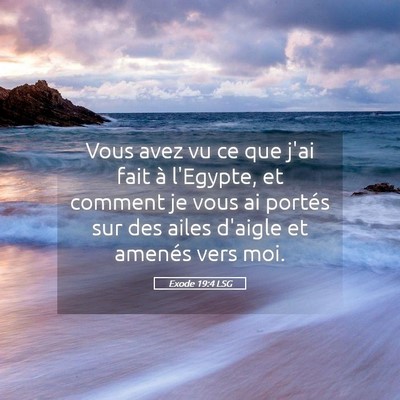 Picture 05 - Exode 19:4 LSG - Vous avez vu ce que j'ai fait à l'Egypte, et - Bible Verse Picture