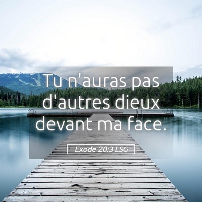 Picture 05 - Exode 20:3 LSG - Tu n'auras pas d'autres dieux devant ma - Bible Verse Picture