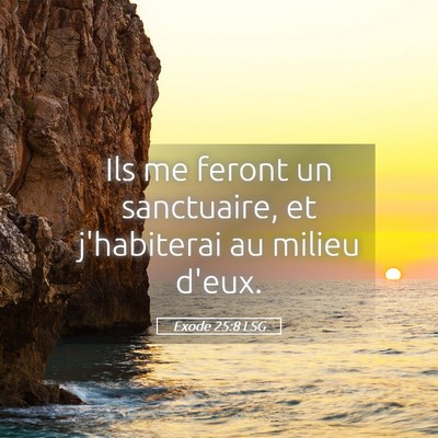 Picture 05 - Exode 25:8 LSG - Ils me feront un sanctuaire, et j'habiterai au - Bible Verse Picture