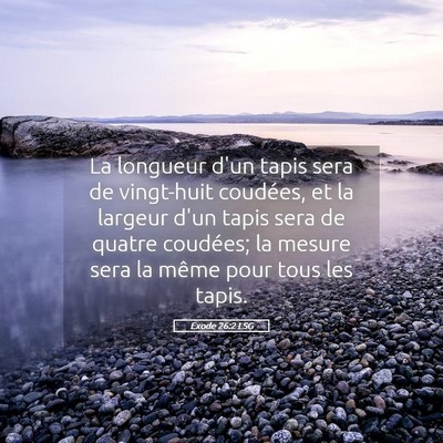 Picture 05 - Exode 26:2 LSG - La longueur d'un tapis sera de vingt-huit - Bible Verse Picture