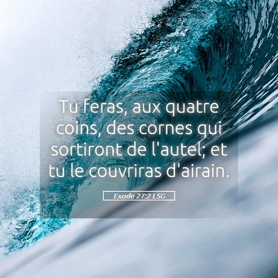 Picture 05 - Exode 27:2 LSG - Tu feras, aux quatre coins, des cornes qui - Bible Verse Picture