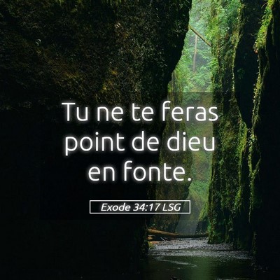 Picture 05 - Exode 34:17 LSG - Tu ne te feras point de dieu en - Bible Verse Picture