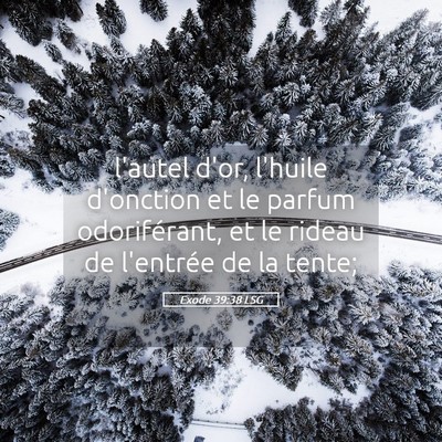Picture 05 - Exode 39:38 LSG - l'autel d'or, l'huile d'onction et le parfum - Bible Verse Picture