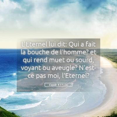 Picture 05 - Exode 4:11 LSG - L'Eternel lui dit: Qui a fait la bouche de - Bible Verse Picture