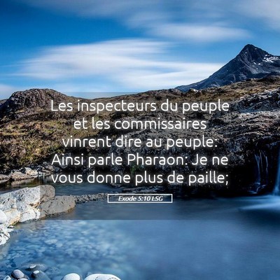 Picture 05 - Exode 5:10 LSG - Les inspecteurs du peuple et les commissaires - Bible Verse Picture