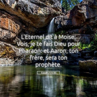 Picture 05 - Exode 7:1 LSG - L'Eternel dit à Moïse: Vois, je te fais Dieu - Bible Verse Picture