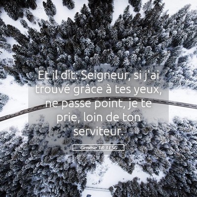 Picture 05 - Genèse 18:3 LSG - Et il dit: Seigneur, si j'ai trouvé grâce à - Bible Verse Picture