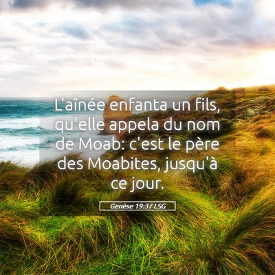 Picture 05 - Genèse 19:37 LSG - L'aînée enfanta un fils, qu'elle appela du nom - Bible Verse Picture