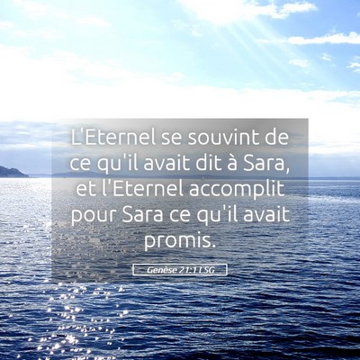 Picture 05 - Genèse 21:1 LSG - L'Eternel se souvint de ce qu'il avait dit à - Bible Verse Picture