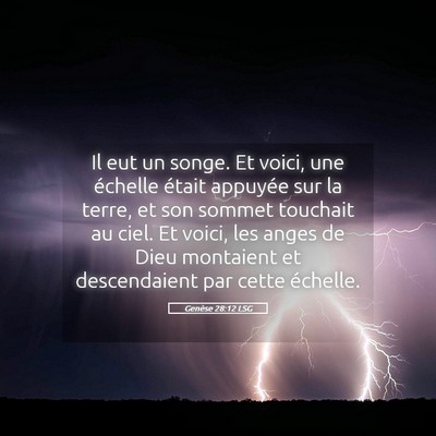 Picture 05 - Genèse 28:12 LSG - Il eut un songe. Et voici, une échelle était - Bible Verse Picture