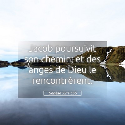 Picture 05 - Genèse 32:1 LSG - Jacob poursuivit son chemin; et des anges de Dieu - Bible Verse Picture